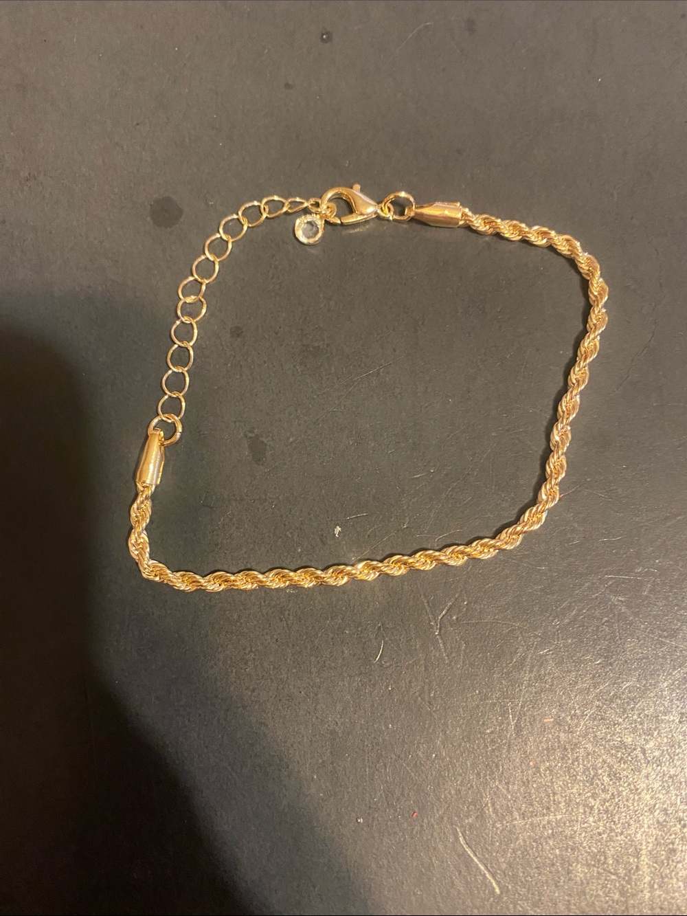Gold Rope Chain Bracelet for Women - Adjustable
